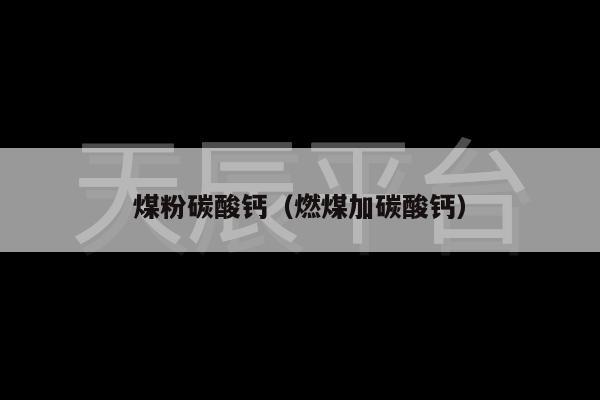 煤粉碳酸钙（燃煤加碳酸钙）